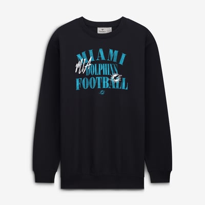 Miami Dolphins Fanatics Big & Tall Relaxed Halftime Lead Sweatshirt - Black