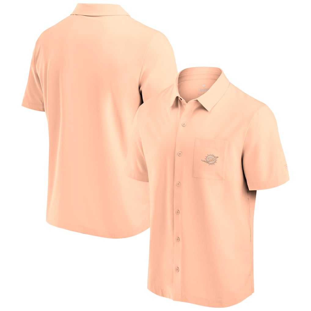 Miami Dolphins Fanatics Front Office Button-Up Shirt - Light Pink