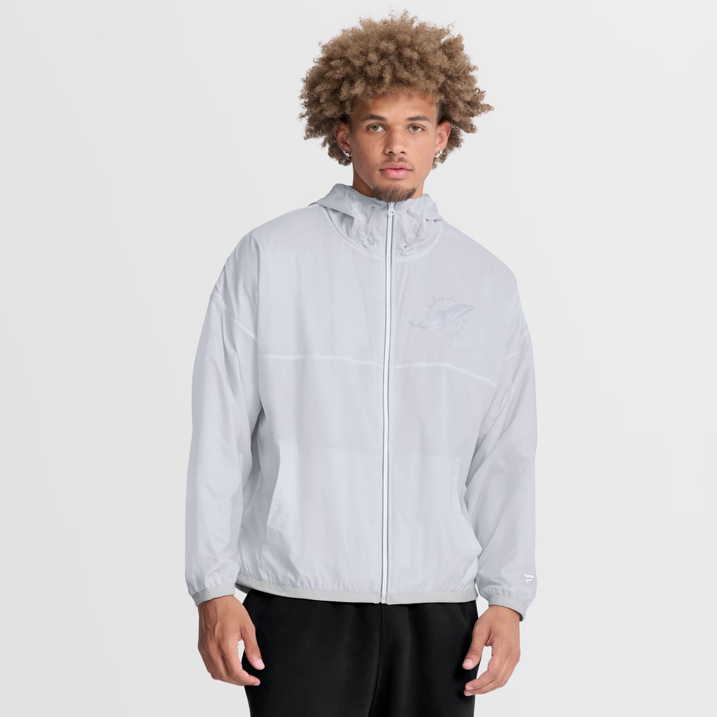 Miami Dolphins Fanatics Type Play Down Full-Zip Jacket - White