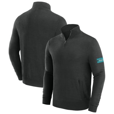 Miami Dolphins J. Palmer Franchise Quarter-Zip Sweater - Black