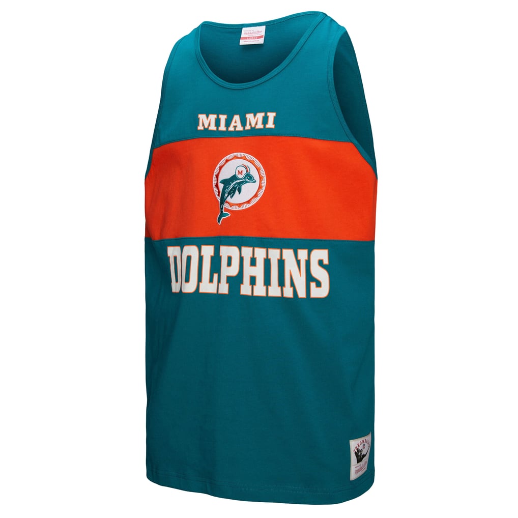 Miami Dolphins Mitchell & Ness Retro Colorblock Tank Top - Aqua