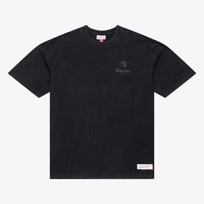 Miami Dolphins Mitchell & Ness Core Essentials Micro Logo T-Shirt - Black
