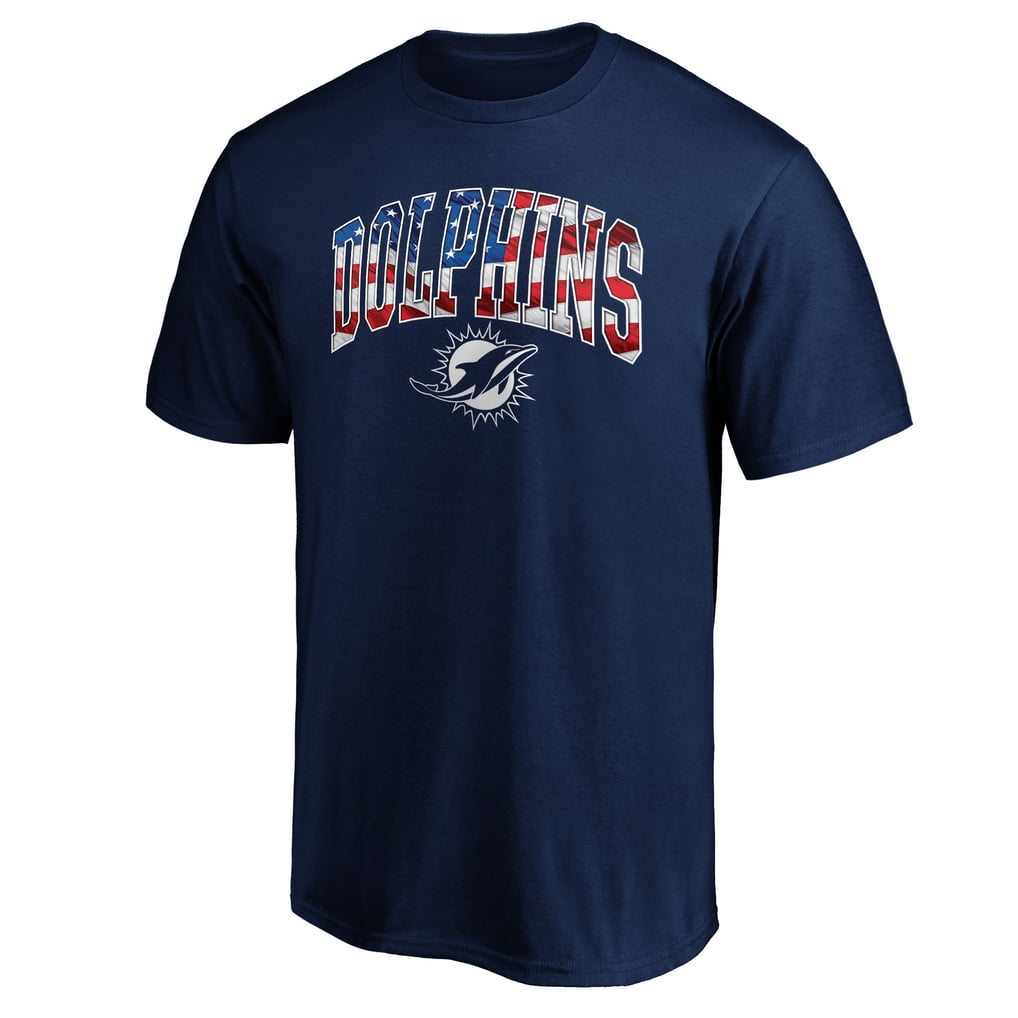 Miami Dolphins Banner Wave Logo T-Shirt - Navy