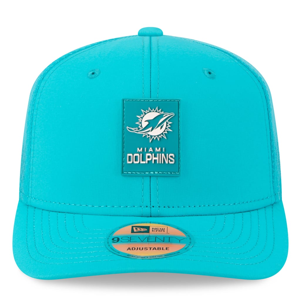 Miami Dolphins New Era 2025 Sideline  9SEVENTY Trucker Adjustable Hat - Aqua