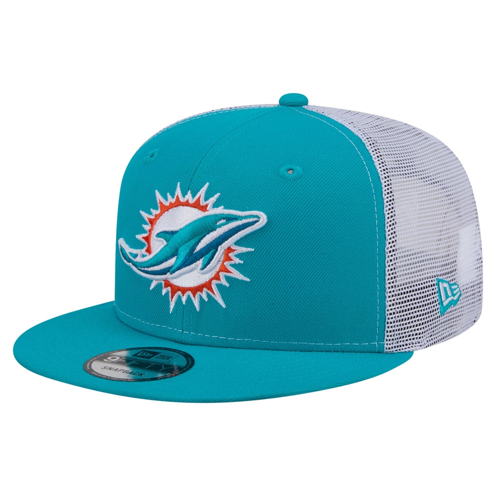  Miami Dolphins New Era Core Team 9FIFTY Trucker Snapback Hat - Aqua