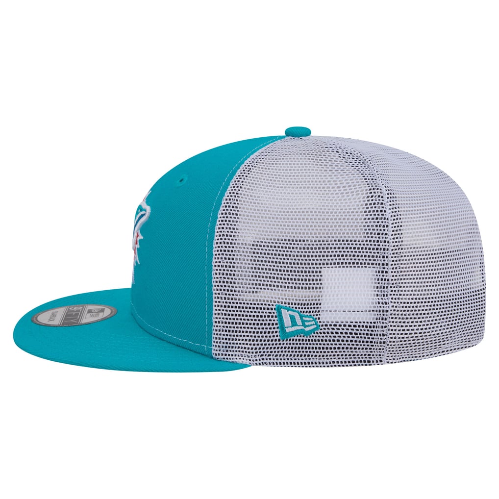  Miami Dolphins New Era Core Team 9FIFTY Trucker Snapback Hat - Aqua