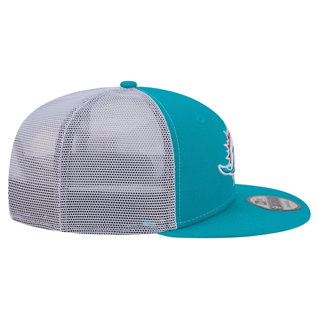  Miami Dolphins New Era Core Team 9FIFTY Trucker Snapback Hat - Aqua