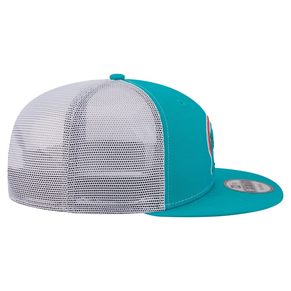 Miami Dolphins New Era Core Team 9FIFTY Trucker Snapback Hat - Aqua