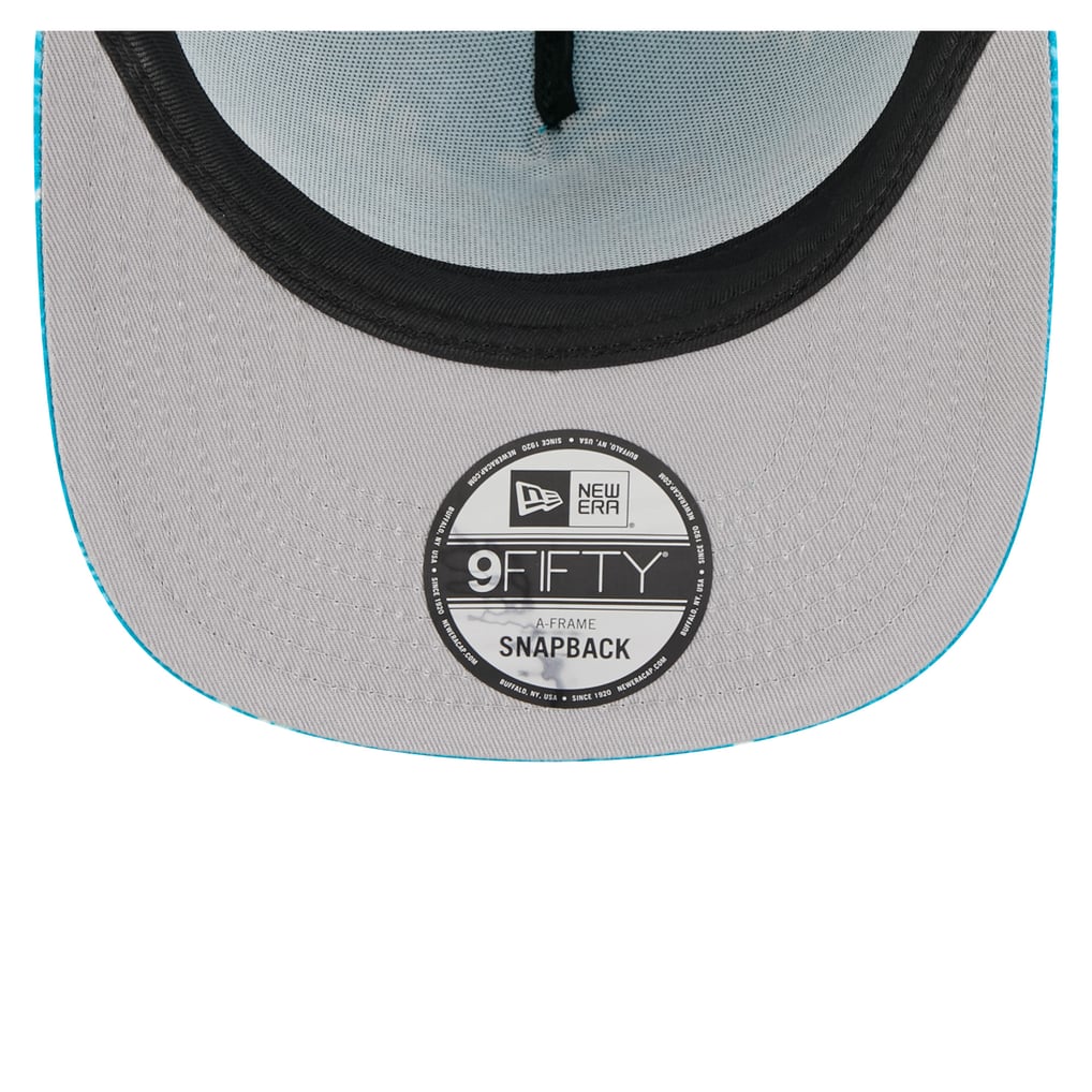  Miami Dolphins New Era Palm Print A-Frame 9FIFTY Snapback Hat - Aqua