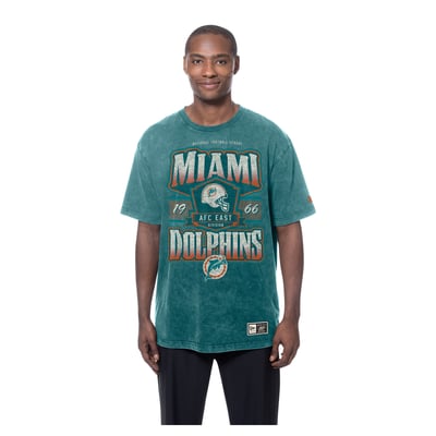  Miami Dolphins New Era Throwback Mineral Wash T-Shirt - Aqua