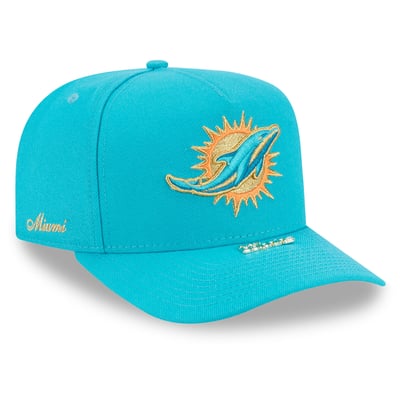 Miami Dolphins New Era Visor Pin 9FIFTY A-Frame Snapback Hat - Aqua