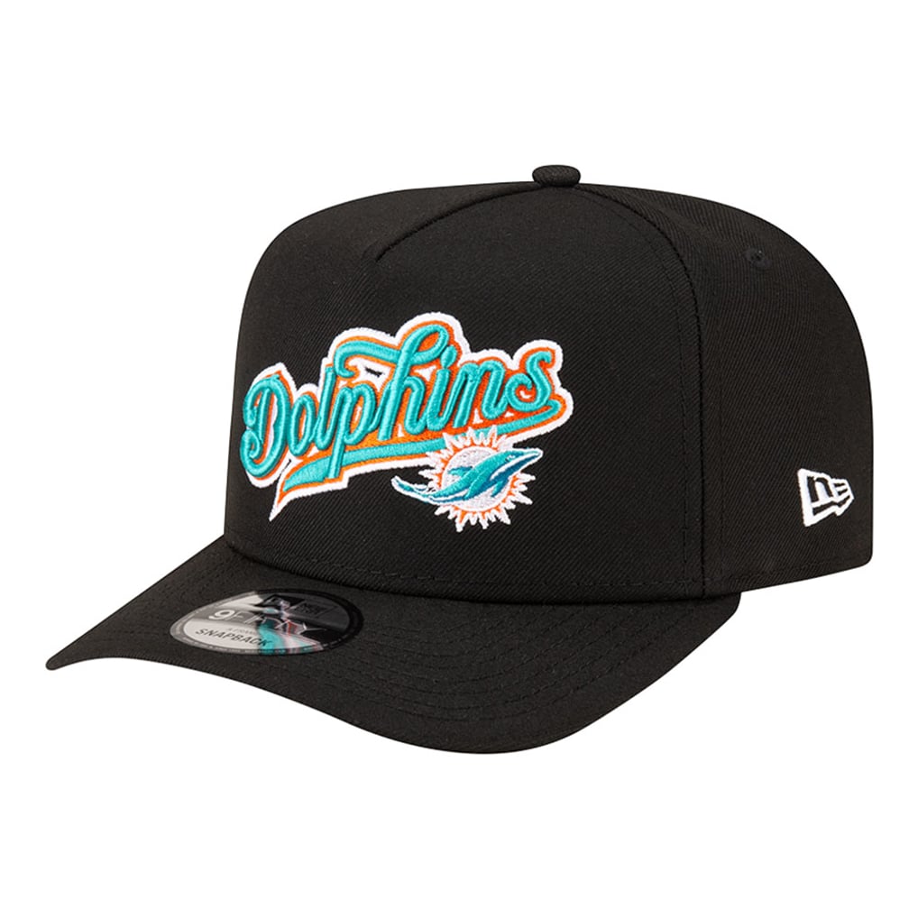  Miami Dolphins New Era Born x Raised A-Frame 9FIFTY Snapback Hat - Black