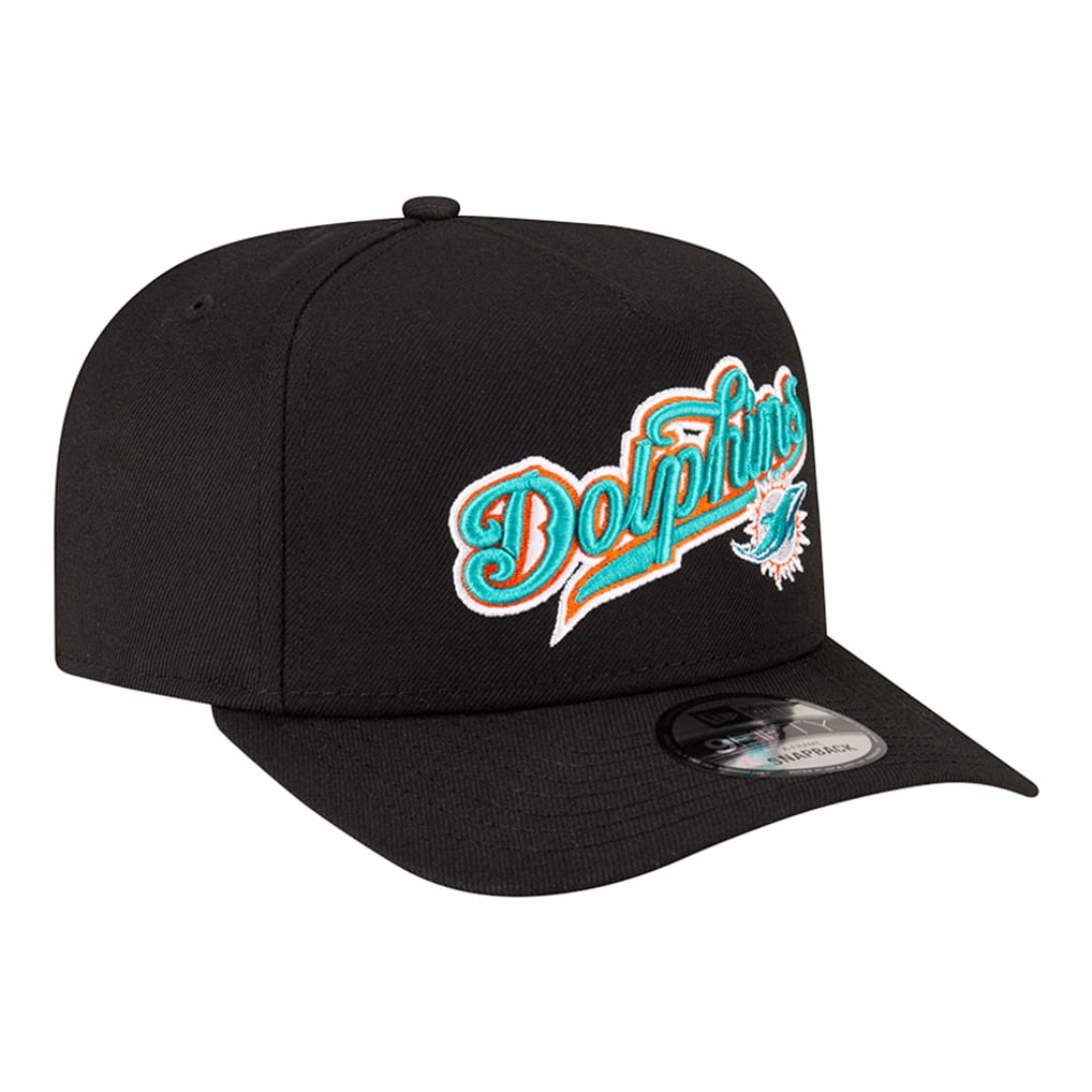  Miami Dolphins New Era Born x Raised A-Frame 9FIFTY Snapback Hat - Black