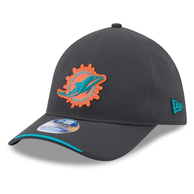 Miami Dolphins New Era 2026 Sideline Cold Weather  9FORTY M-Crown Adjustable Hat - Charcoal