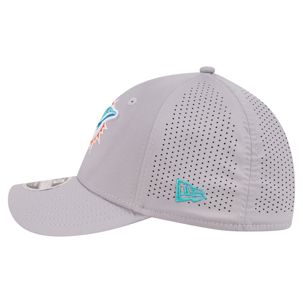 Miami Dolphins New Era 39THIRTY M-Crown Stretch Hat - Gray