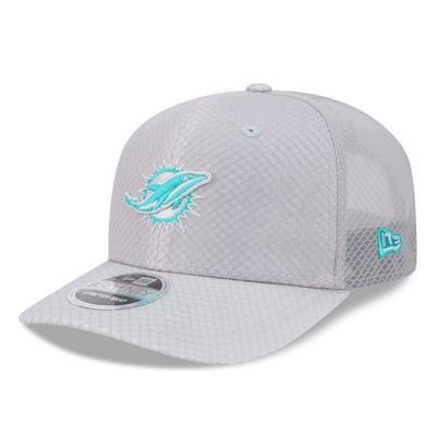 Miami Dolphins New Era Jock 9SEVENTY Adjustable Hat - Gray