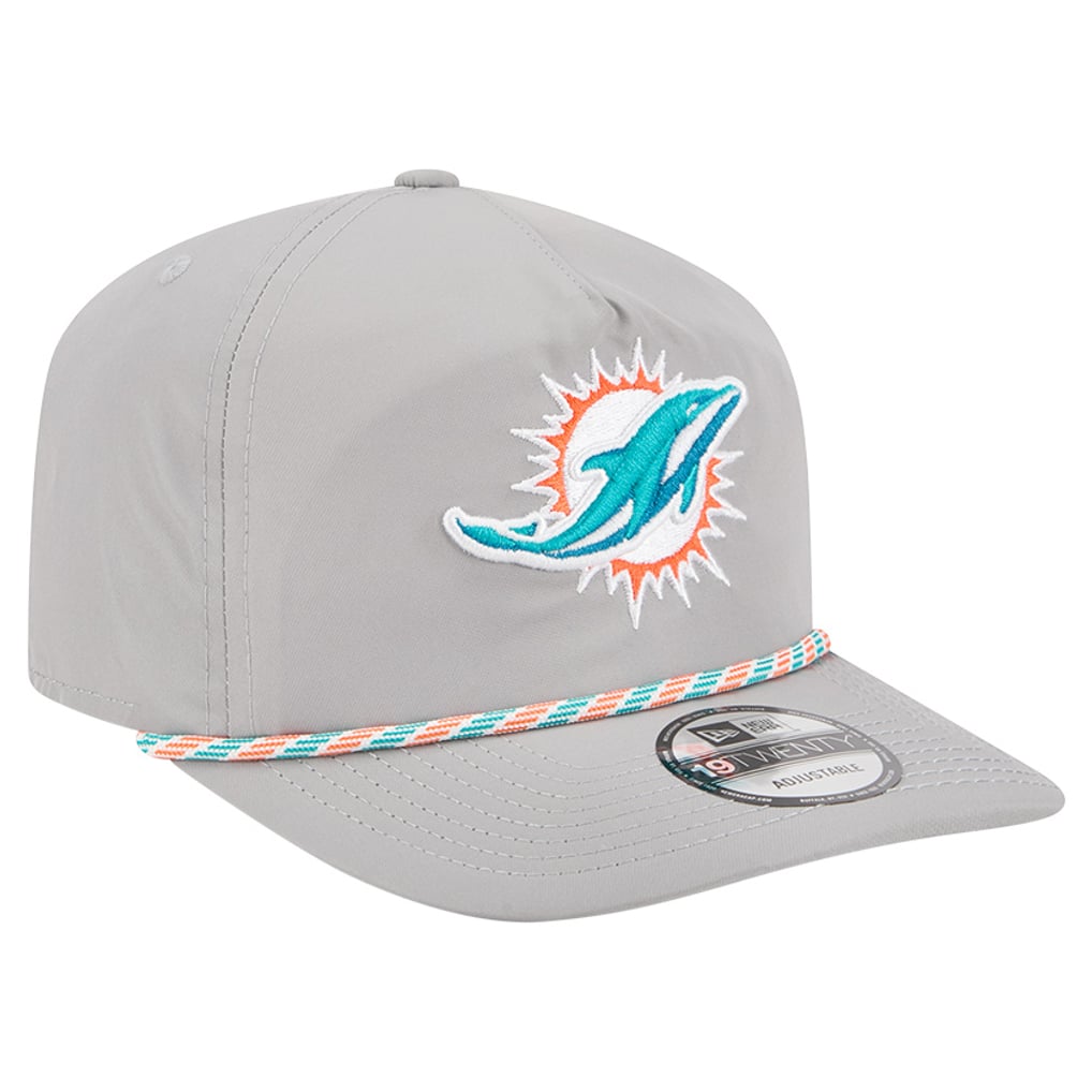 Miami Dolphins New Era Rope 19TWENTY Hat - Gray