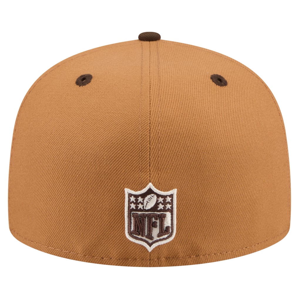  Miami Dolphins New Era Two-Tone Walnut 59FIFTY Fitted Hat - Light Brown/Dark Brown