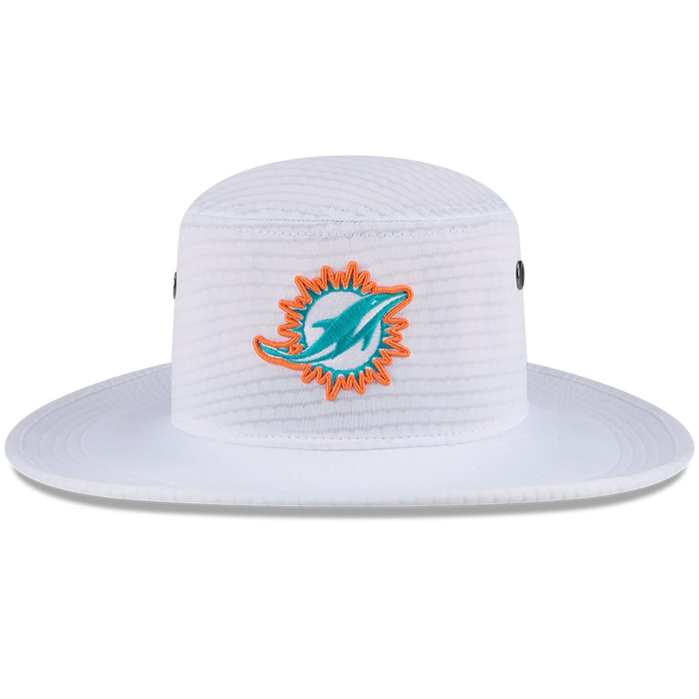 Miami Dolphins New Era 2024 NFL Training Camp Panama Bucket Hat - White