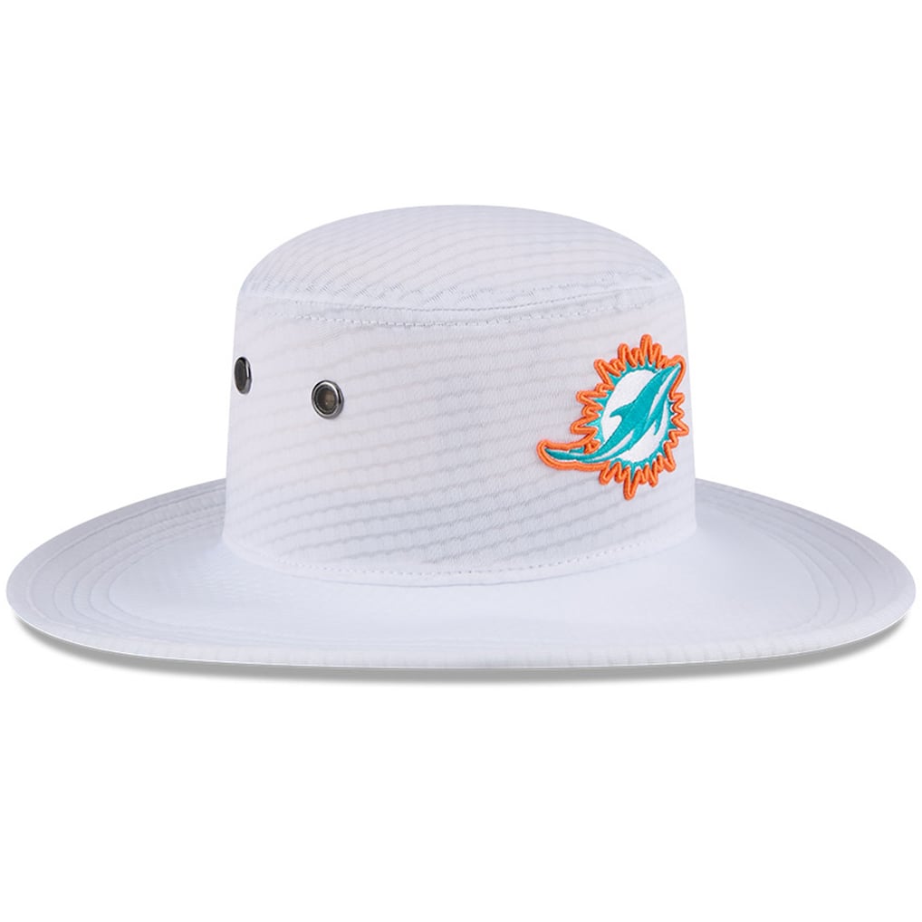 Miami Dolphins New Era 2024 NFL Training Camp Panama Bucket Hat - White