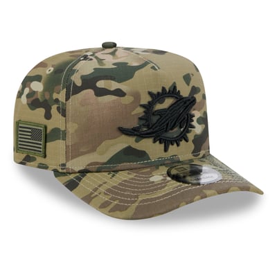 Miami Dolphins New Era x BJ Betts 2026 Salute To Service 9FIFTY A-Frame Snapback Hat - Camo