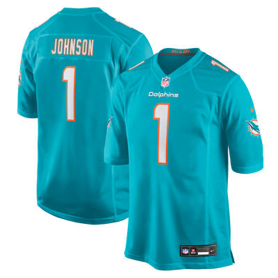 Chris Johnson Miami Dolphins Nike Team Game Jersey - Aqua
