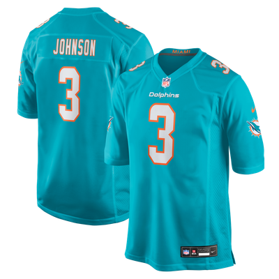 Chris Johnson Miami Dolphins Nike Team Game Jersey - Aqua