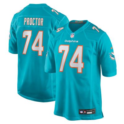Kadyn Proctor Miami Dolphins Nike Team Game Jersey - Aqua