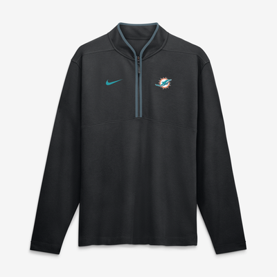  Miami Dolphins Nike Dri-FIT Victory Half-Zip Pullover - Black