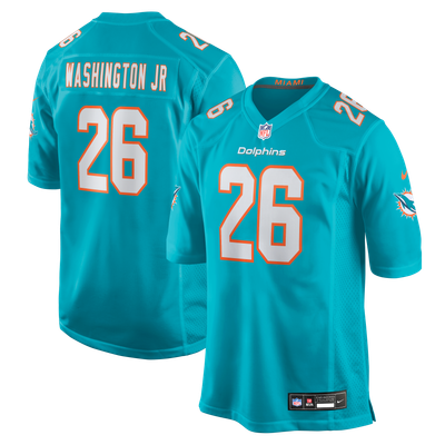 Carlos Washington Jr. Miami Dolphins Nike Team Game Jersey - Aqua
