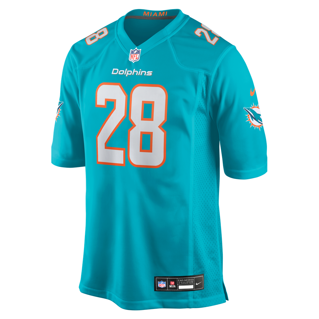 De’Von Achane Miami Dolphins Nike Game Jersey - Aqua