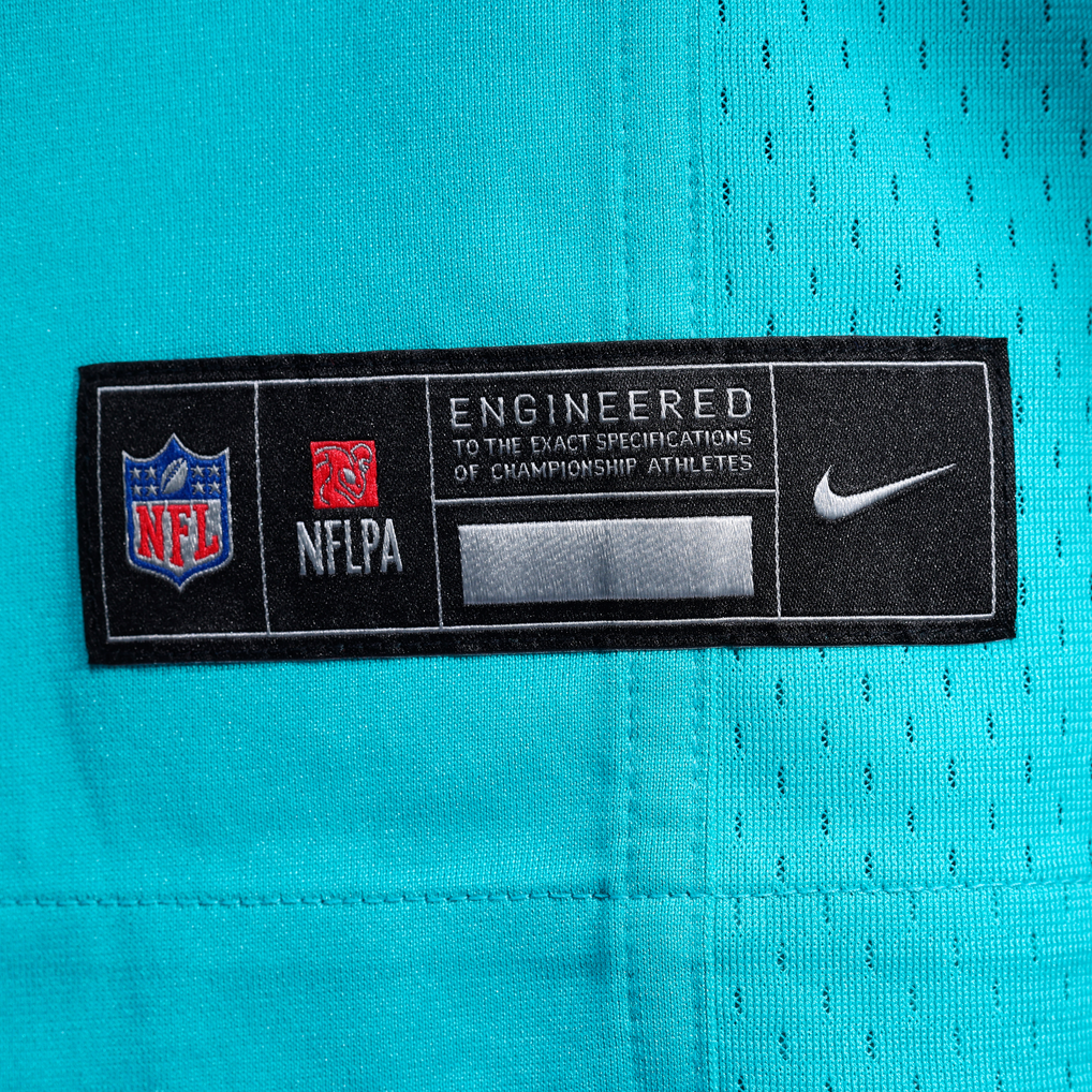 De’Von Achane Miami Dolphins Nike Game Jersey - Aqua