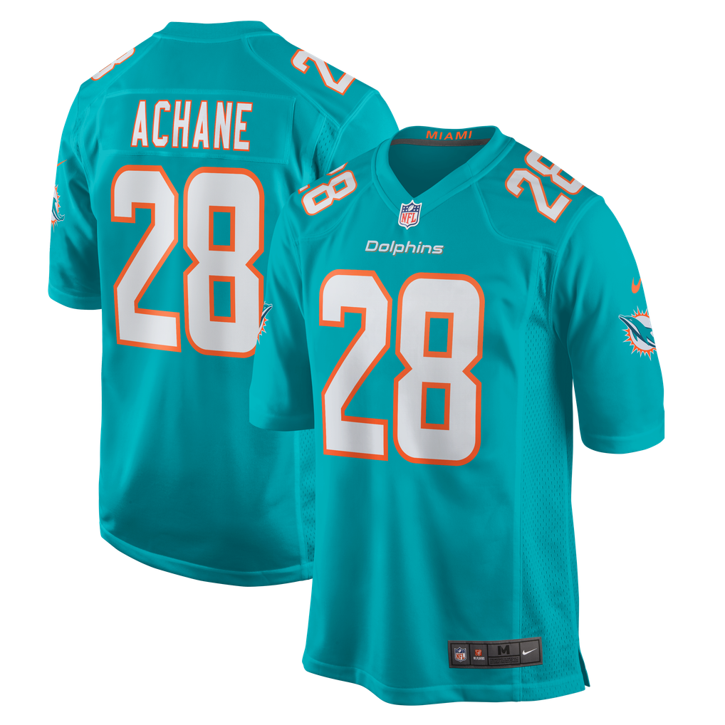 De’Von Achane Miami Dolphins Nike Player Game Jersey - Aqua