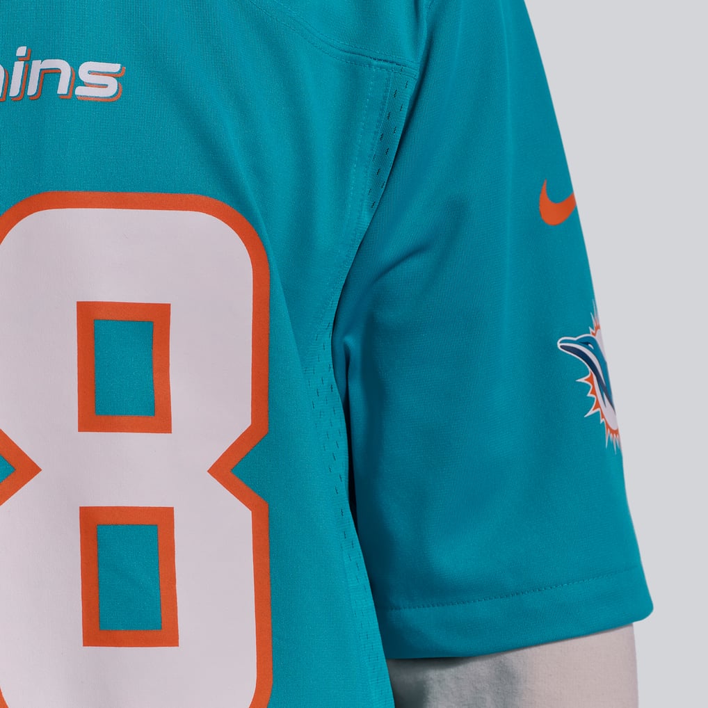 De’Von Achane Miami Dolphins Nike Player Game Jersey - Aqua