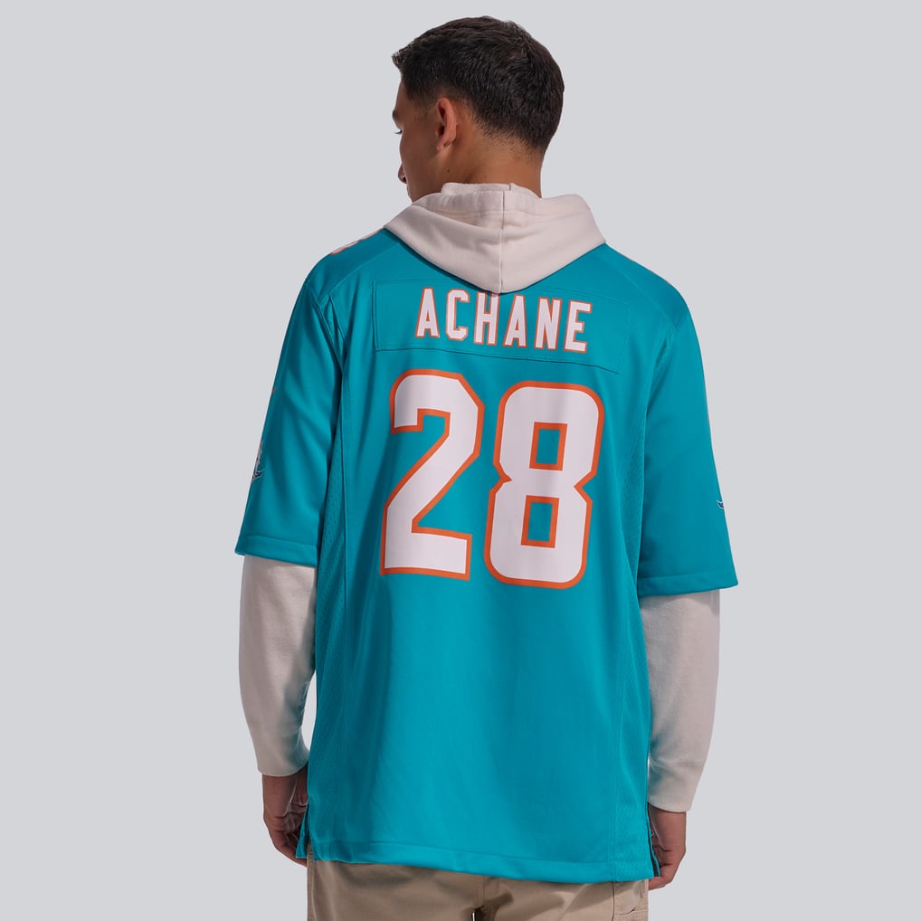 De’Von Achane Miami Dolphins Nike Player Game Jersey - Aqua