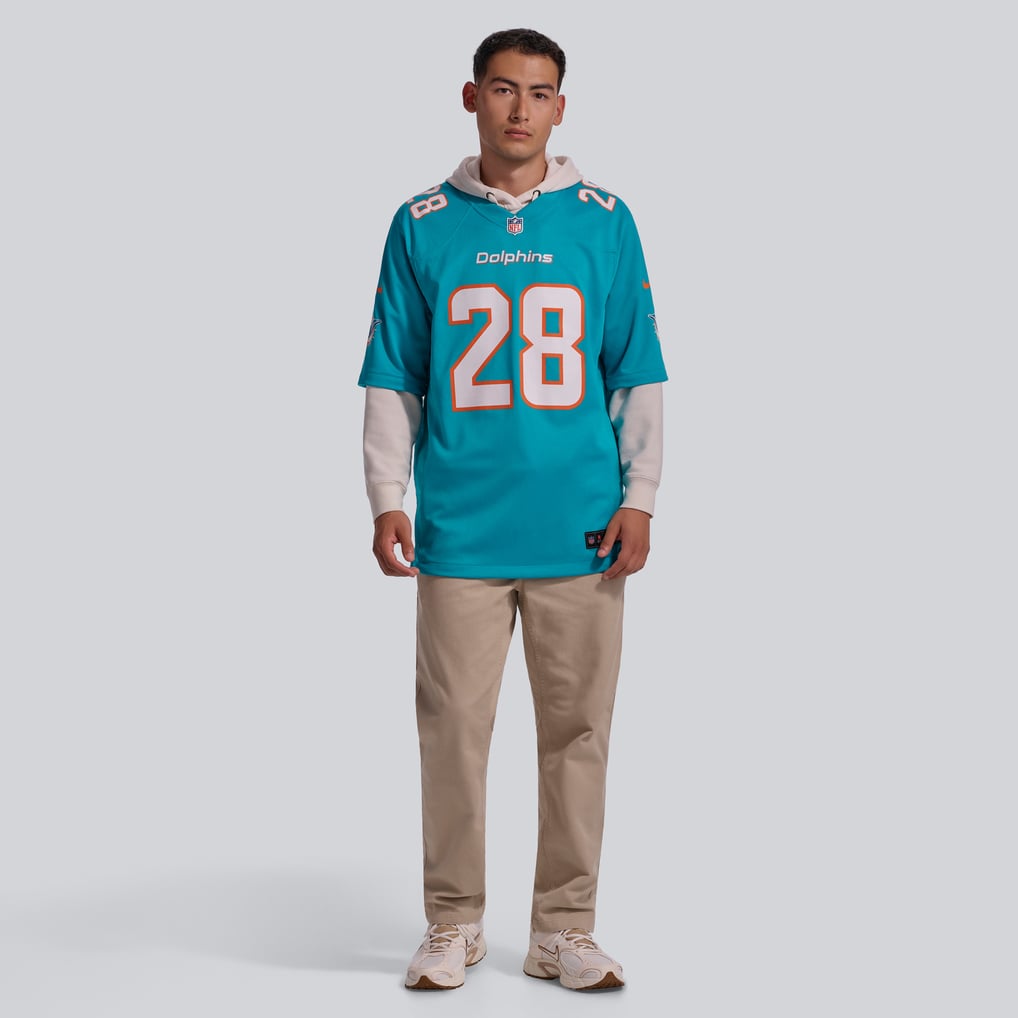 De’Von Achane Miami Dolphins Nike Player Game Jersey - Aqua