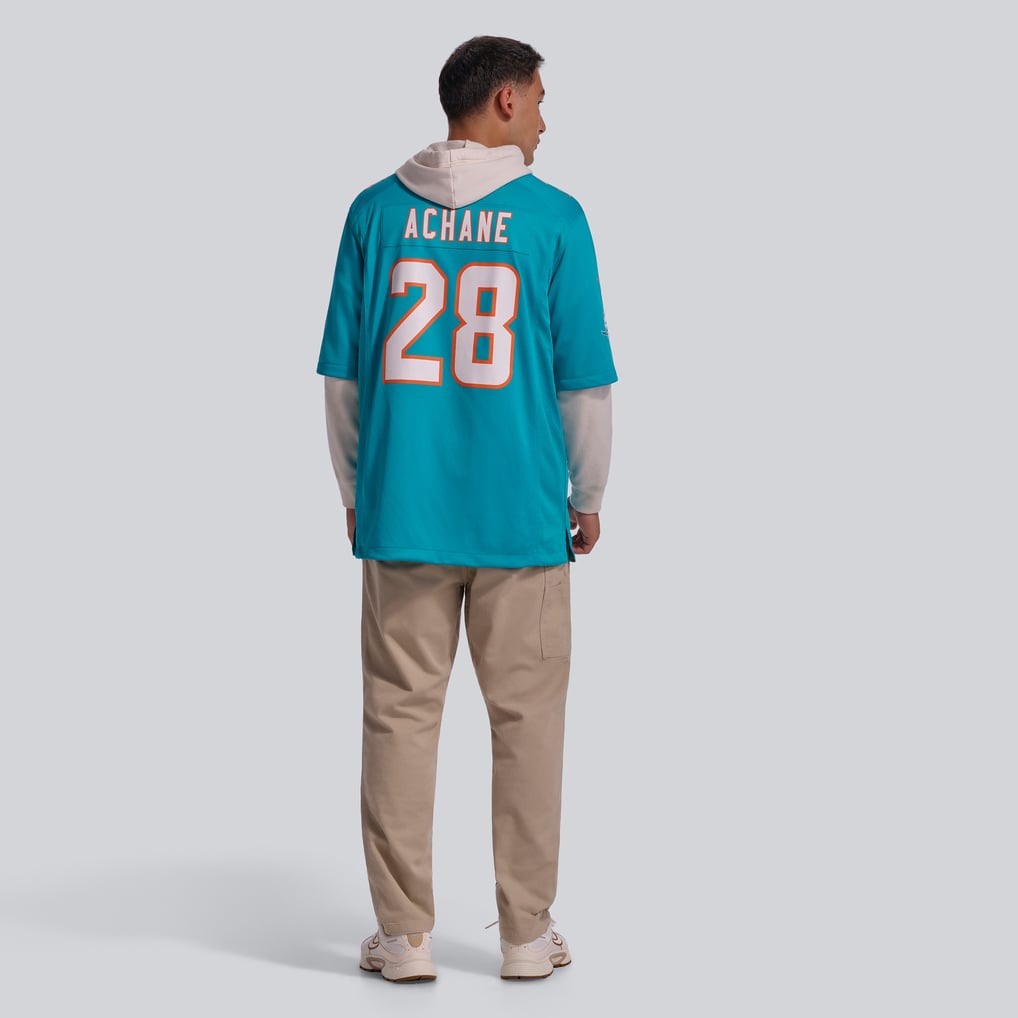 De’Von Achane Miami Dolphins Nike Player Game Jersey - Aqua