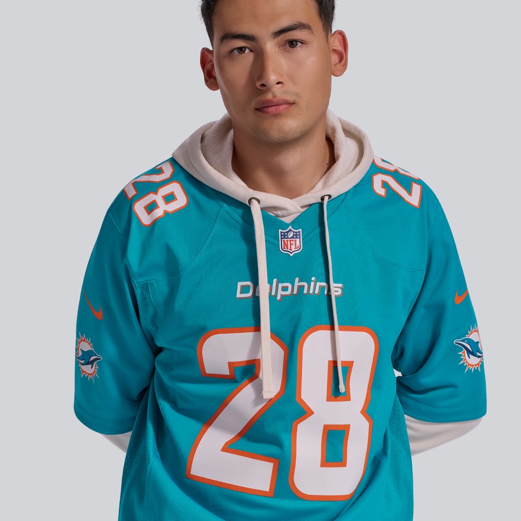 De’Von Achane Miami Dolphins Nike Player Game Jersey - Aqua