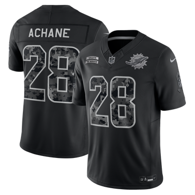De’Von Achane Miami Dolphins Nike 2026 Salute to Service Stitched Limited Jersey - Black
