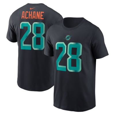 De’Von Achane Miami Dolphins Nike Rivalries Collection Player Name & Number T-Shirt - Navy