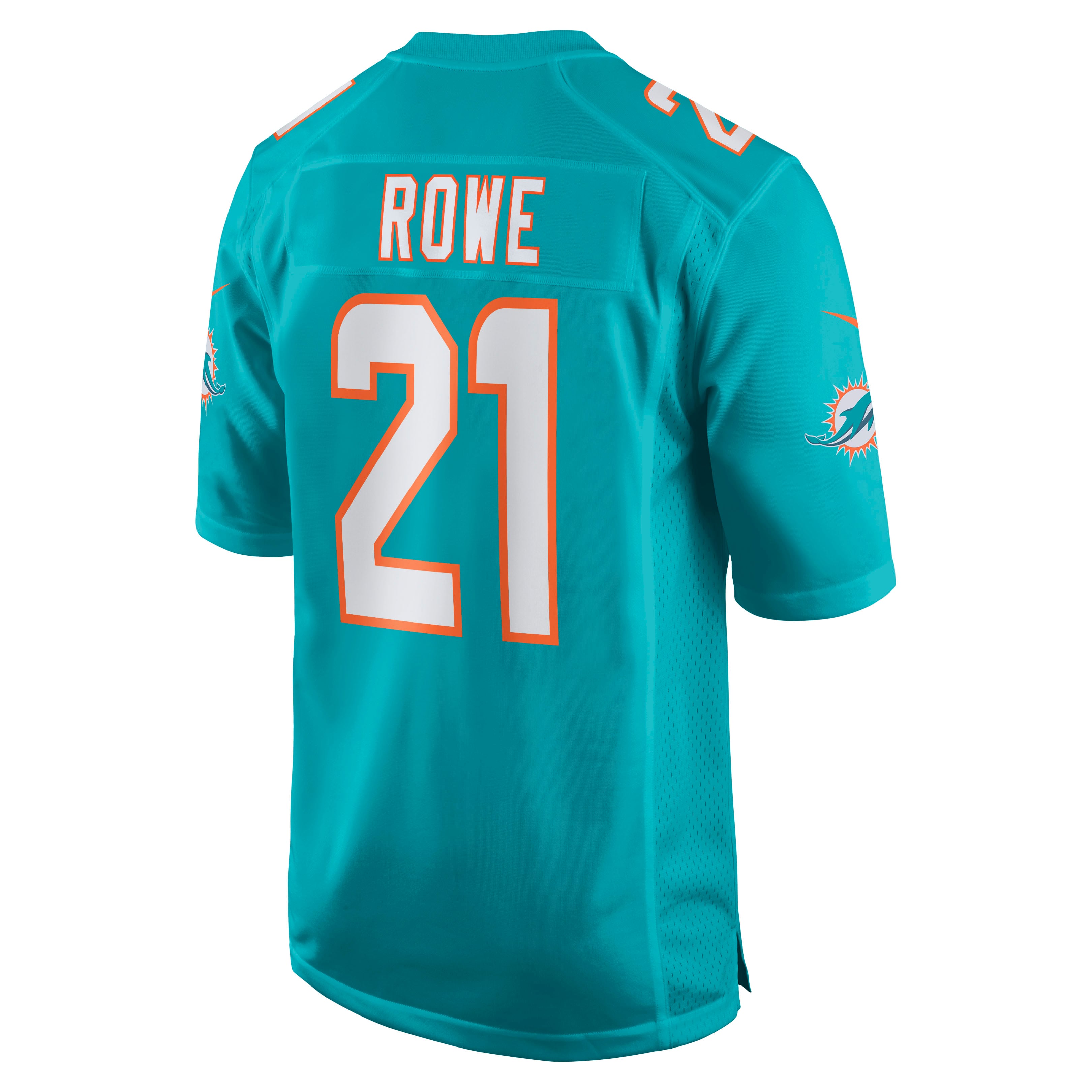 Men's Nike Eric Rowe Aqua Miami Dolphins Game Jersey