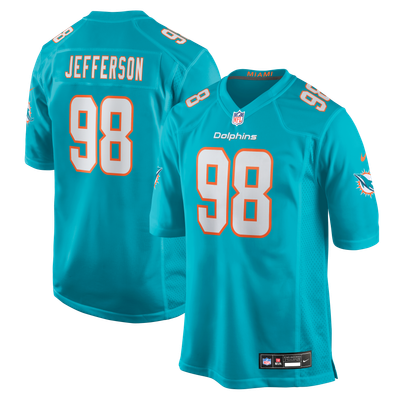Jordan Jefferson Miami Dolphins Nike Team Game Jersey - Aqua
