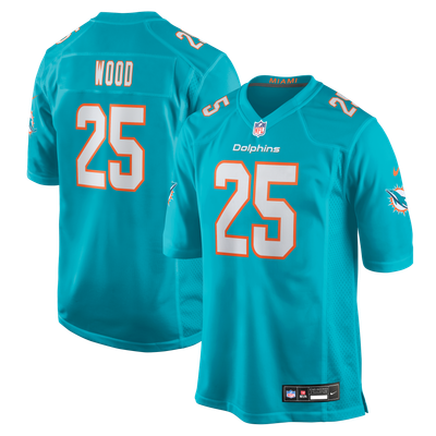 Julius Wood Miami Dolphins Nike Team Game Jersey - Aqua