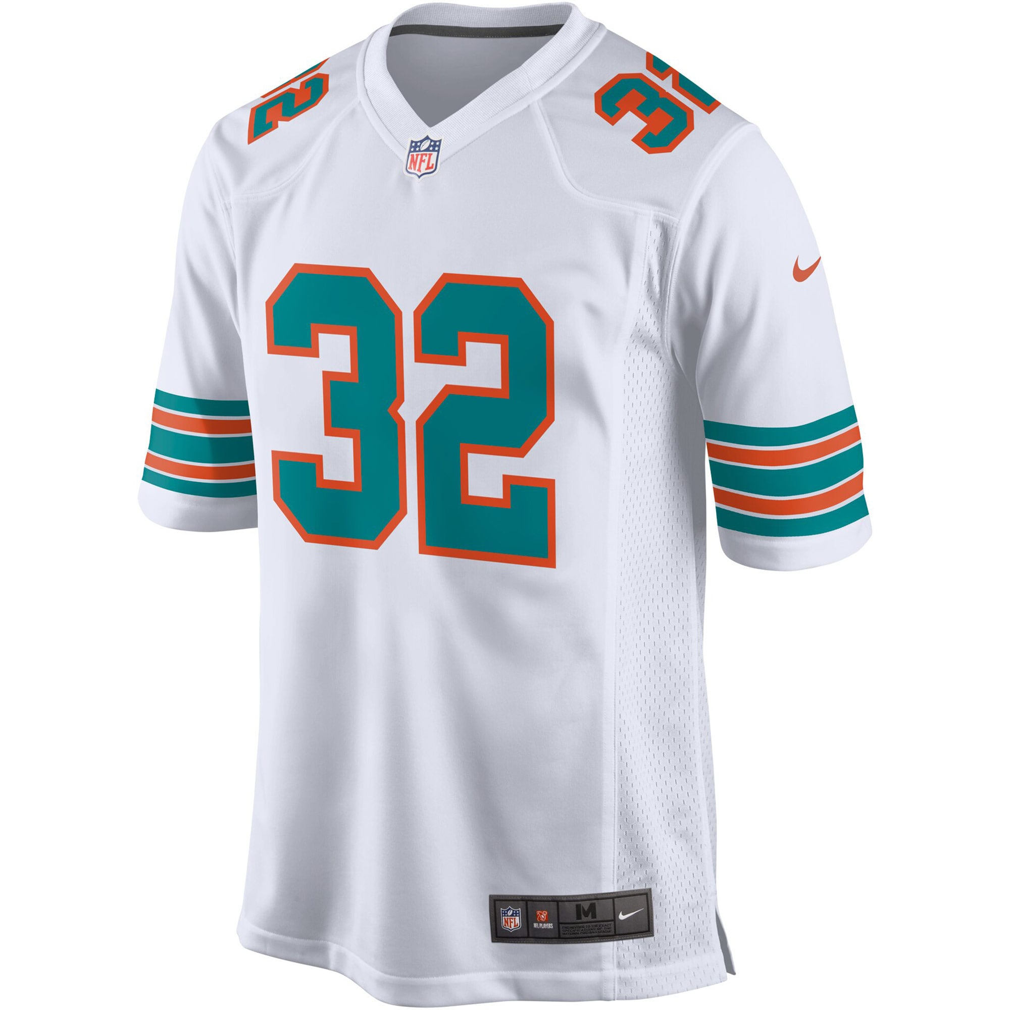 Men's Nike Kenyan Drake White Miami Dolphins Throwback Game Jersey
