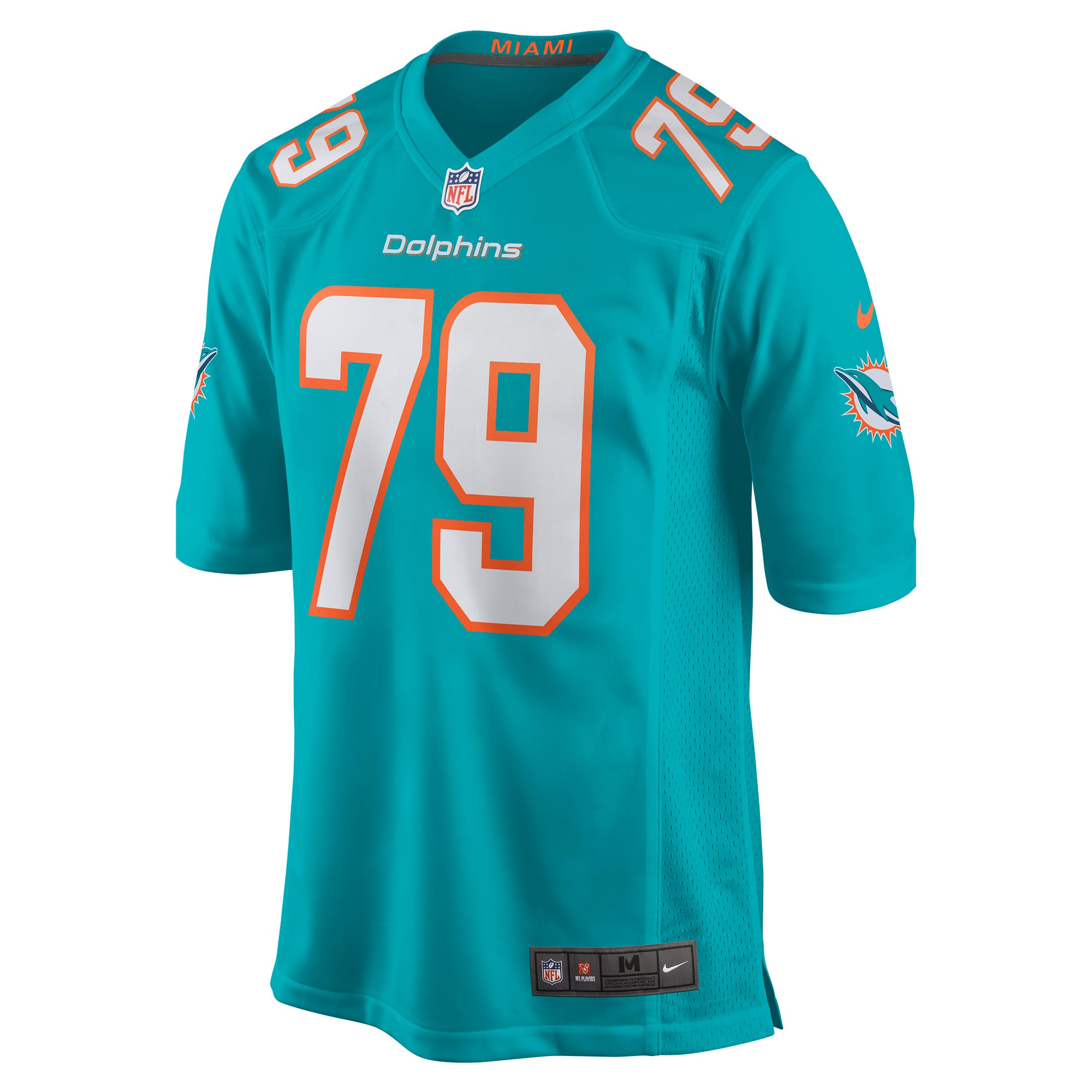 Men's Nike Larnel Coleman Aqua Miami Dolphins Game Jersey
