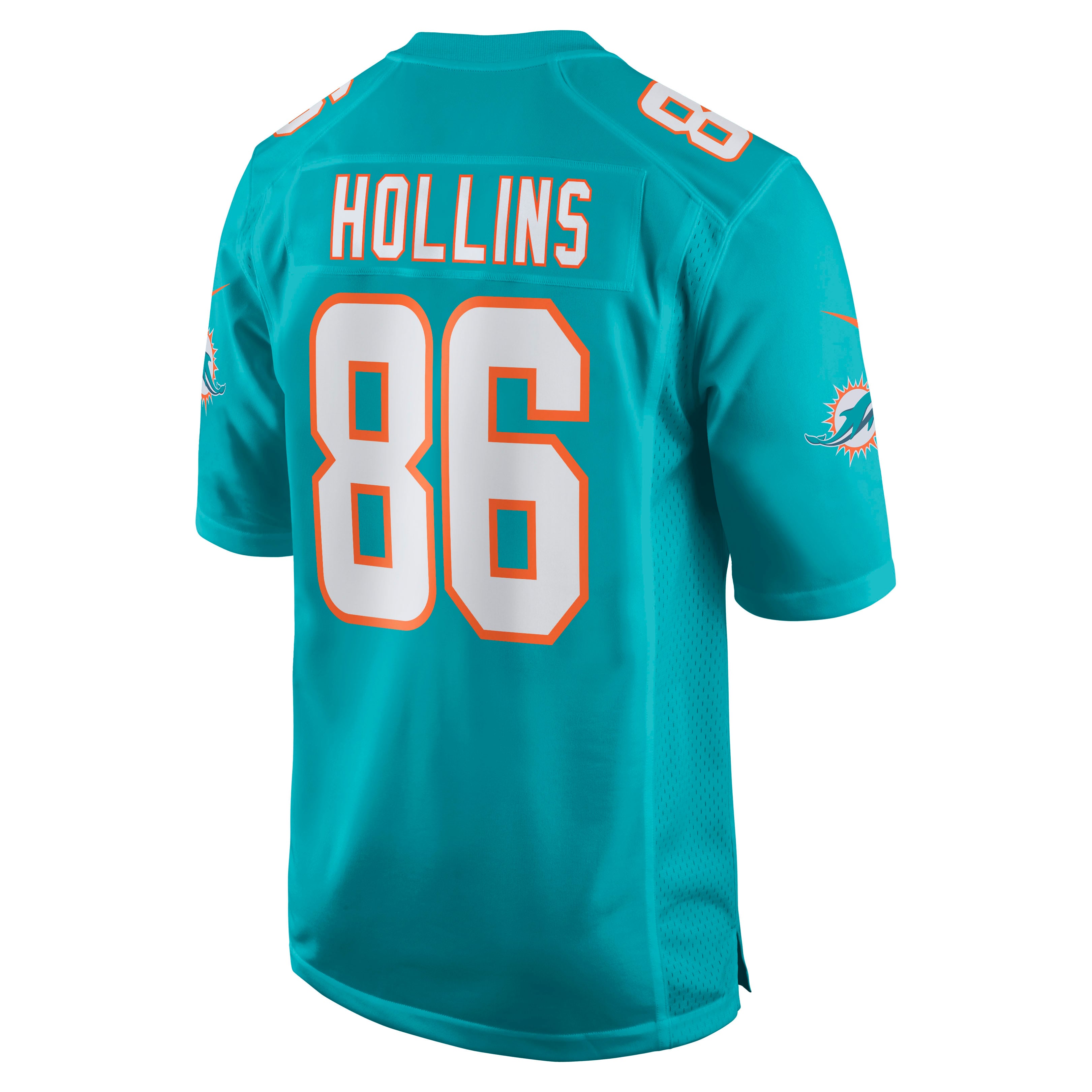 Men's Nike Mack Hollins Aqua Miami Dolphins Game Jersey