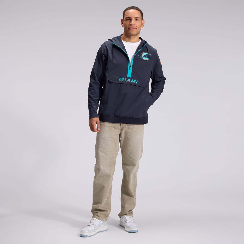  Miami Dolphins Nike Rivalries Collection Sideline Anorak Half-Zip Jacket - Navy