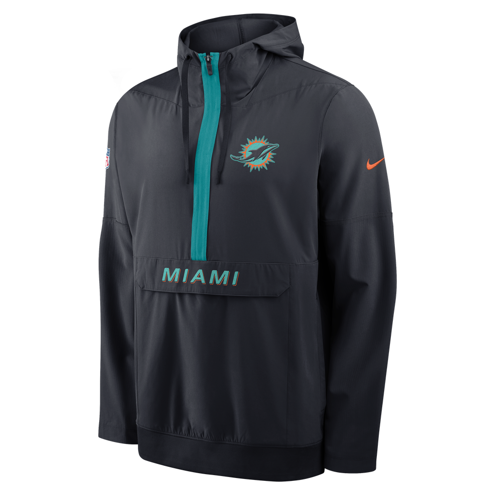  Miami Dolphins Nike Rivalries Collection Sideline Anorak Half-Zip Jacket - Navy