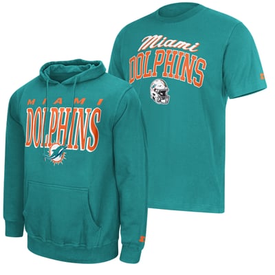 Miami Dolphins Starter Logo T-Shirt & Hoodie Set - Aqua