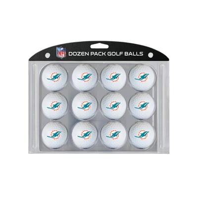 Miami Dolphins 12-Pack Team Golf Ball Set